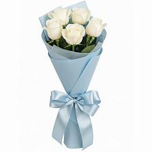Букет 5 Белых роз Проуд в Шаркан