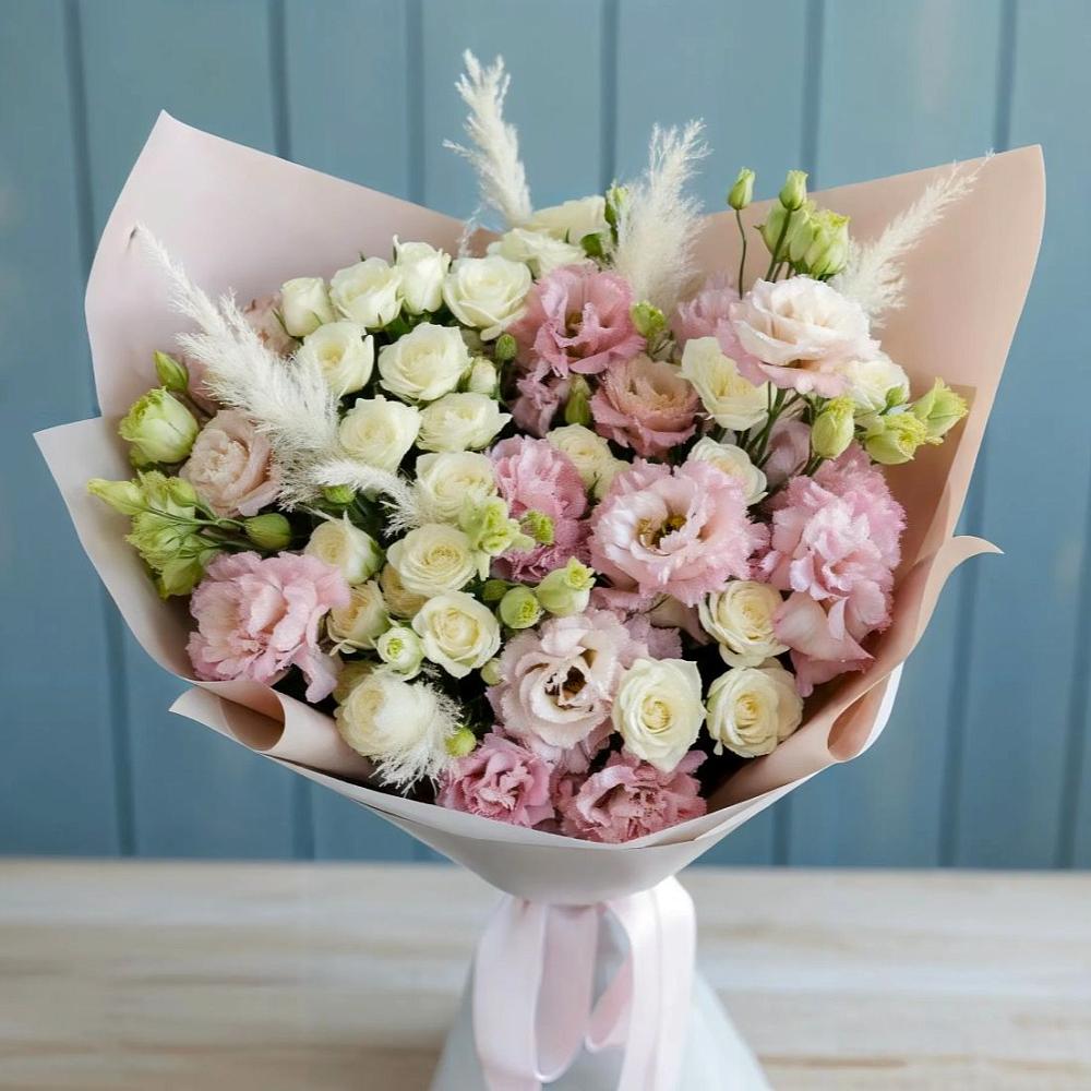 Букет цветов из: Альстромерии и Розы в Шаркан