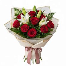 Букет цветов из:  Лилии и Розы в Шаркан
