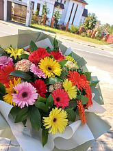 Букет цветов из:  Герберы #REPLACE_PRED# Шаркан