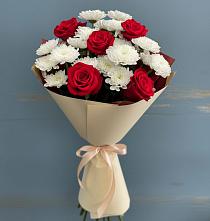 Букет цветов из:  Розы и Хризантемы в Шаркан