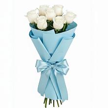 Букет 7 белых роз Проуд в Шаркан