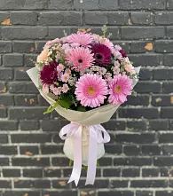 Букет цветов из:  Герберы и Хризантемы в Шаркан