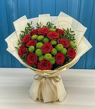 Букет цветов из:  Розы и Хризантемы в Шаркан