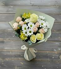 Букет цветов из:  Альстромерии, Розы и Хризантемы в Шаркан