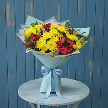Букет цветов из:  Альстромерии и Хризантемы в Шаркан