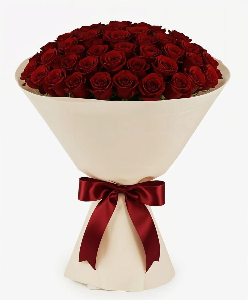 Букет 101 Бордовая роза Блэк Бакарра в Шаркан