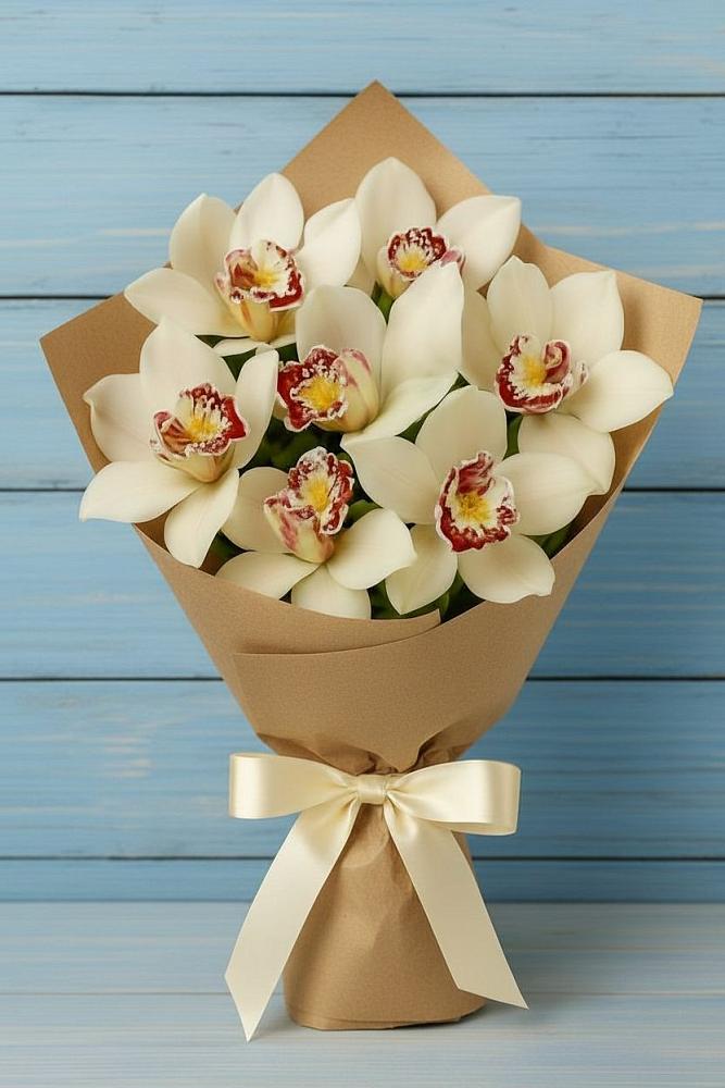 Букет цветов из: Орхидеи и Розы в Шаркан